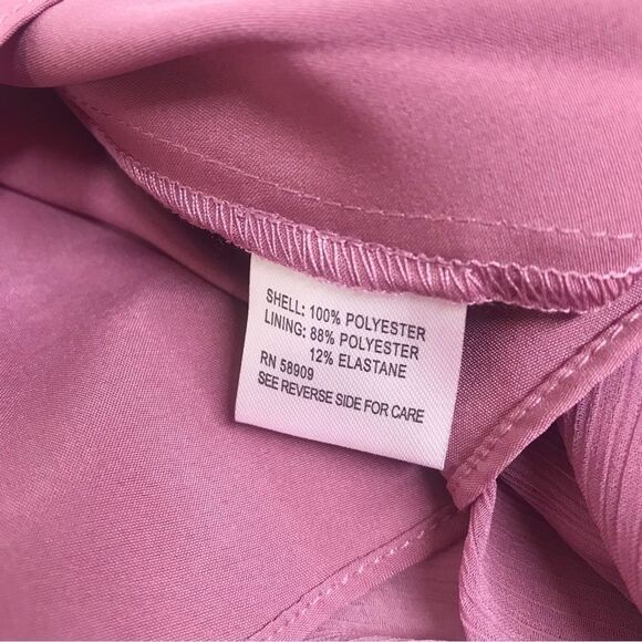 GIANNI BINI Shay Low Cut Pleated Midi Dress Long Sleeve Mauve Purple Sz 2 4 New - Picture 11 of 14